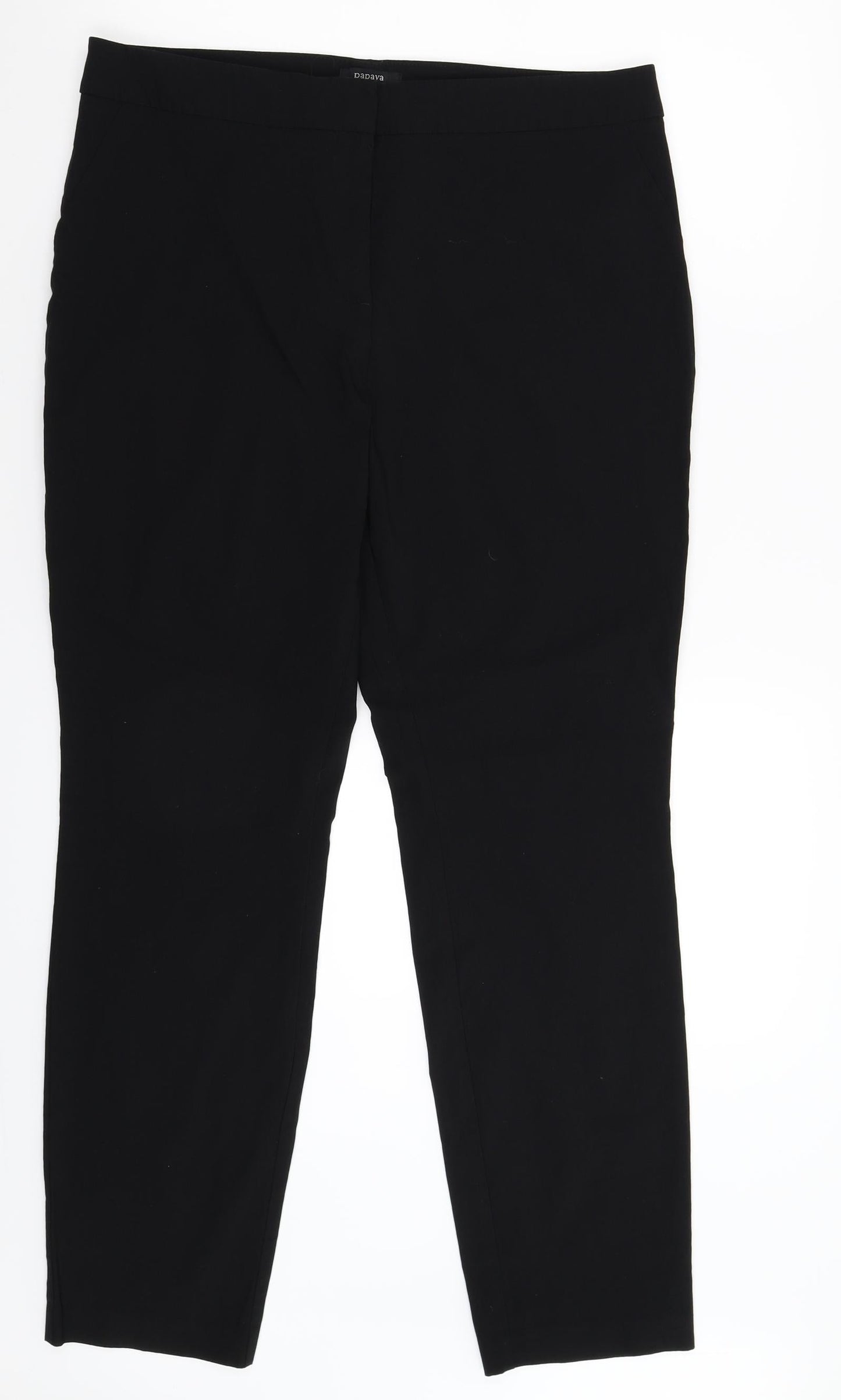 Womens UK Size 16 Papaya Extra-Slim Fit  Black Trousers