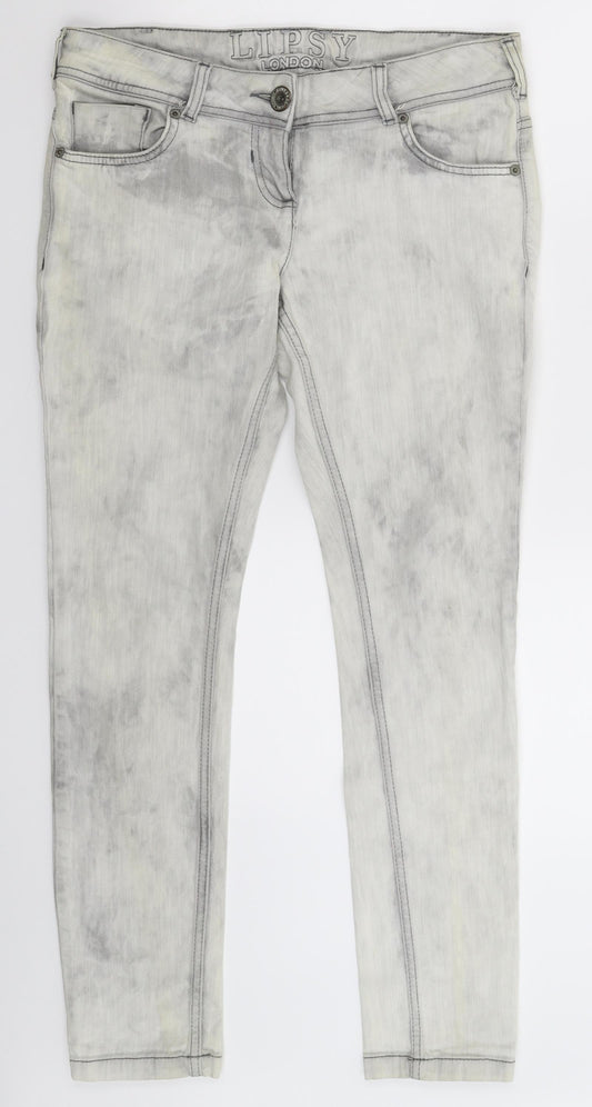 Lipsy Womens Grey  Denim Skinny Jeans Size 31 in L28 in