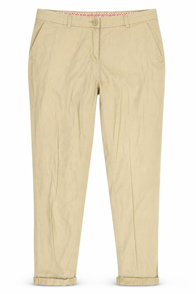 Womens UK Size 10 Peacocks Extra-Slim Fit Chino Beige Trousers