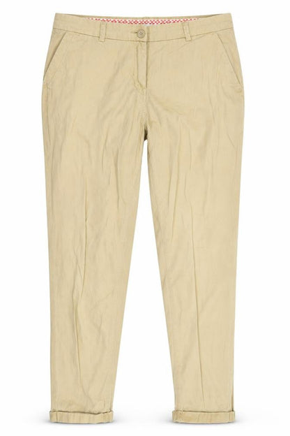 Womens UK Size 10 Peacocks Extra-Slim Fit Chino Beige Trousers