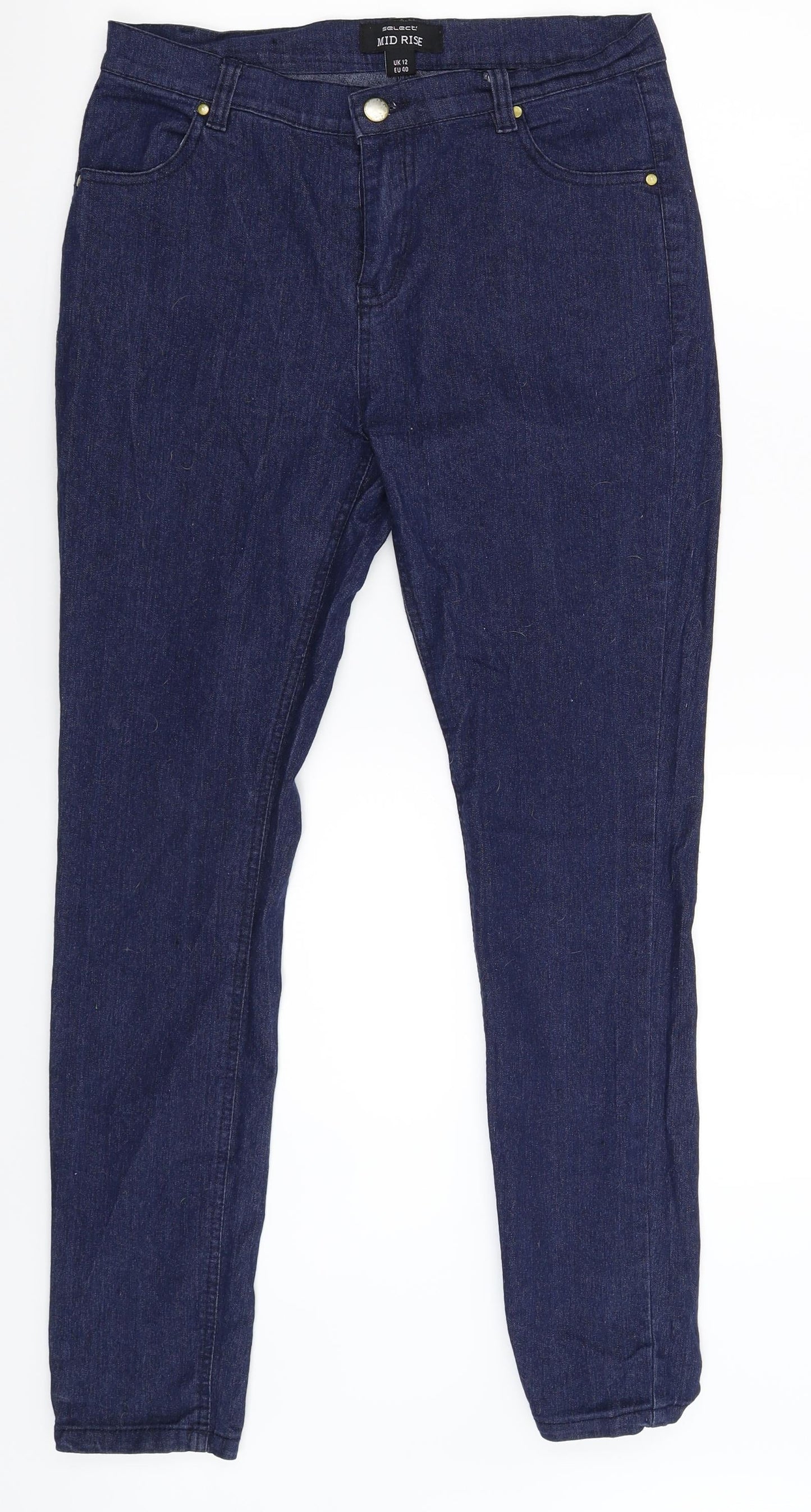 Select Womens Blue  Denim Skinny Jeans Size 12 L28 in