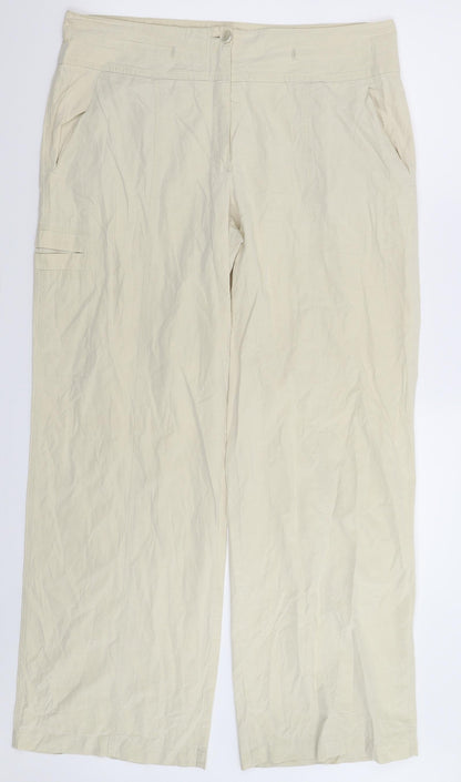 Womens UK Size 34 in Cambio Regular Fit  Beige Trousers