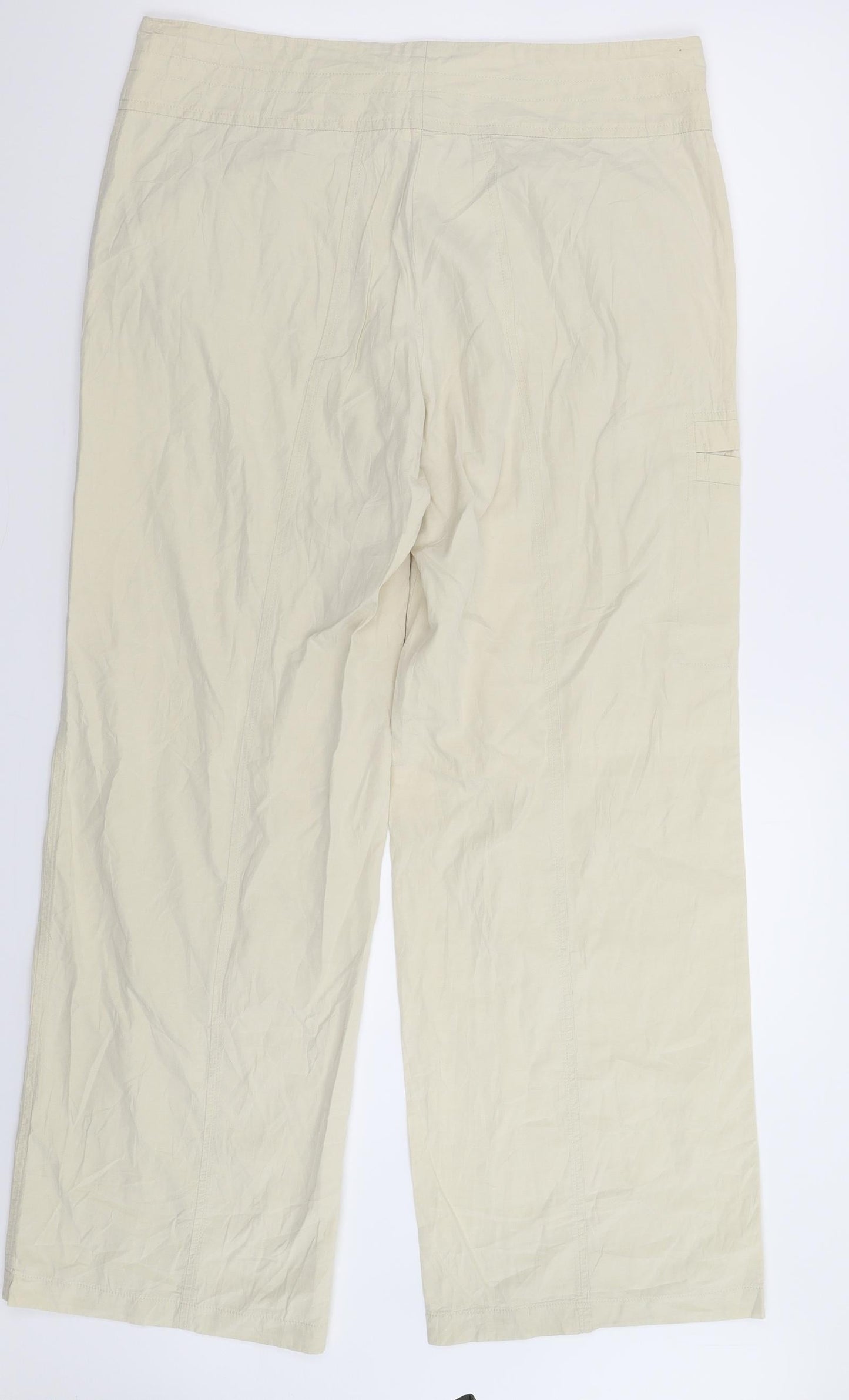 Womens UK Size 34 in Cambio Regular Fit  Beige Trousers