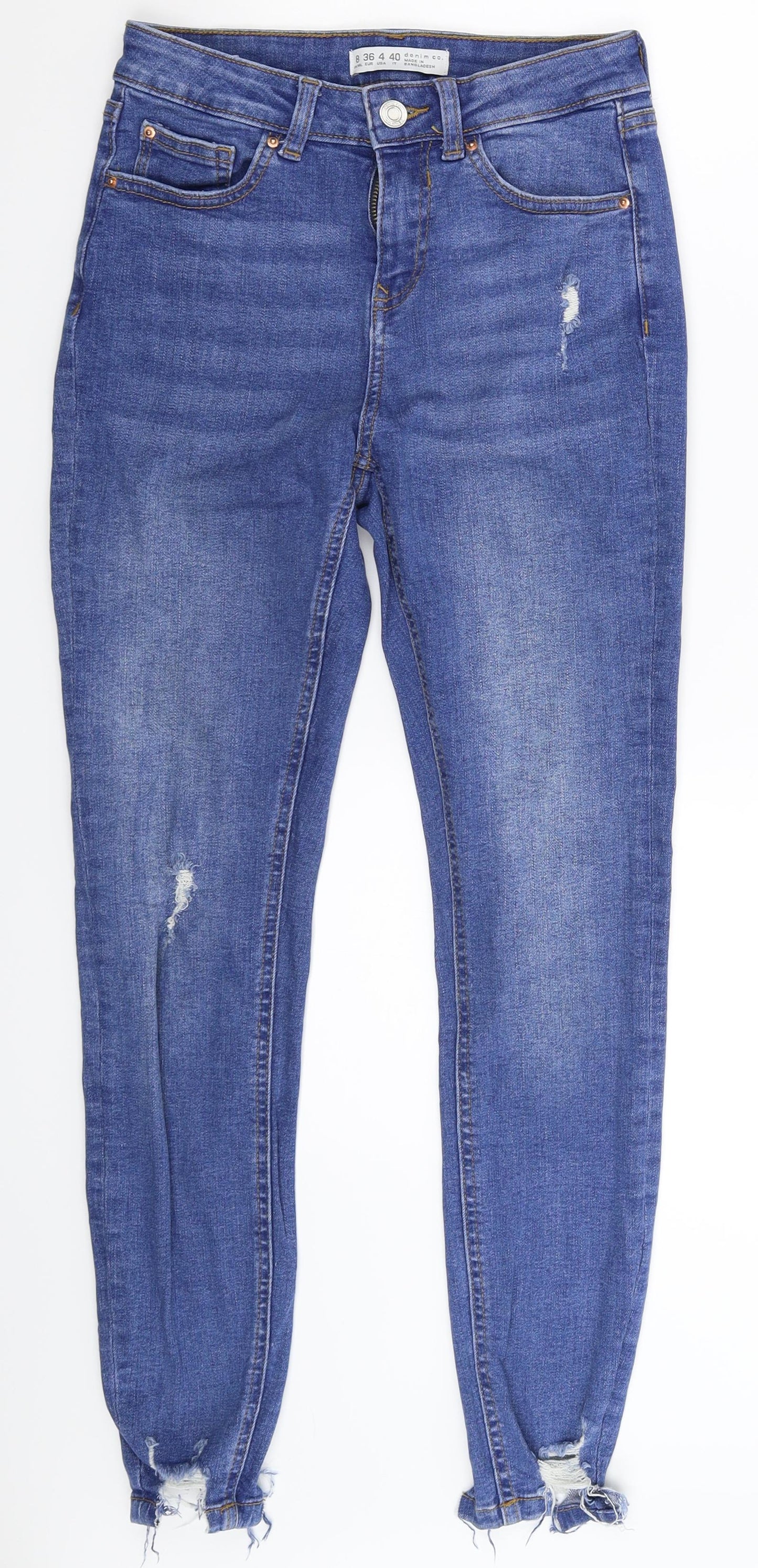 Denim Co Womens Blue  Denim Skinny Jeans Size 8 L27 in