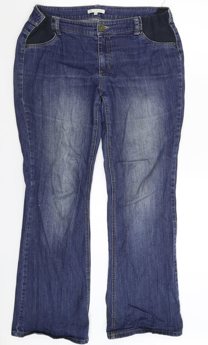 mamas & papas Womens Blue  Denim Bootcut Jeans Size 12 L30 in