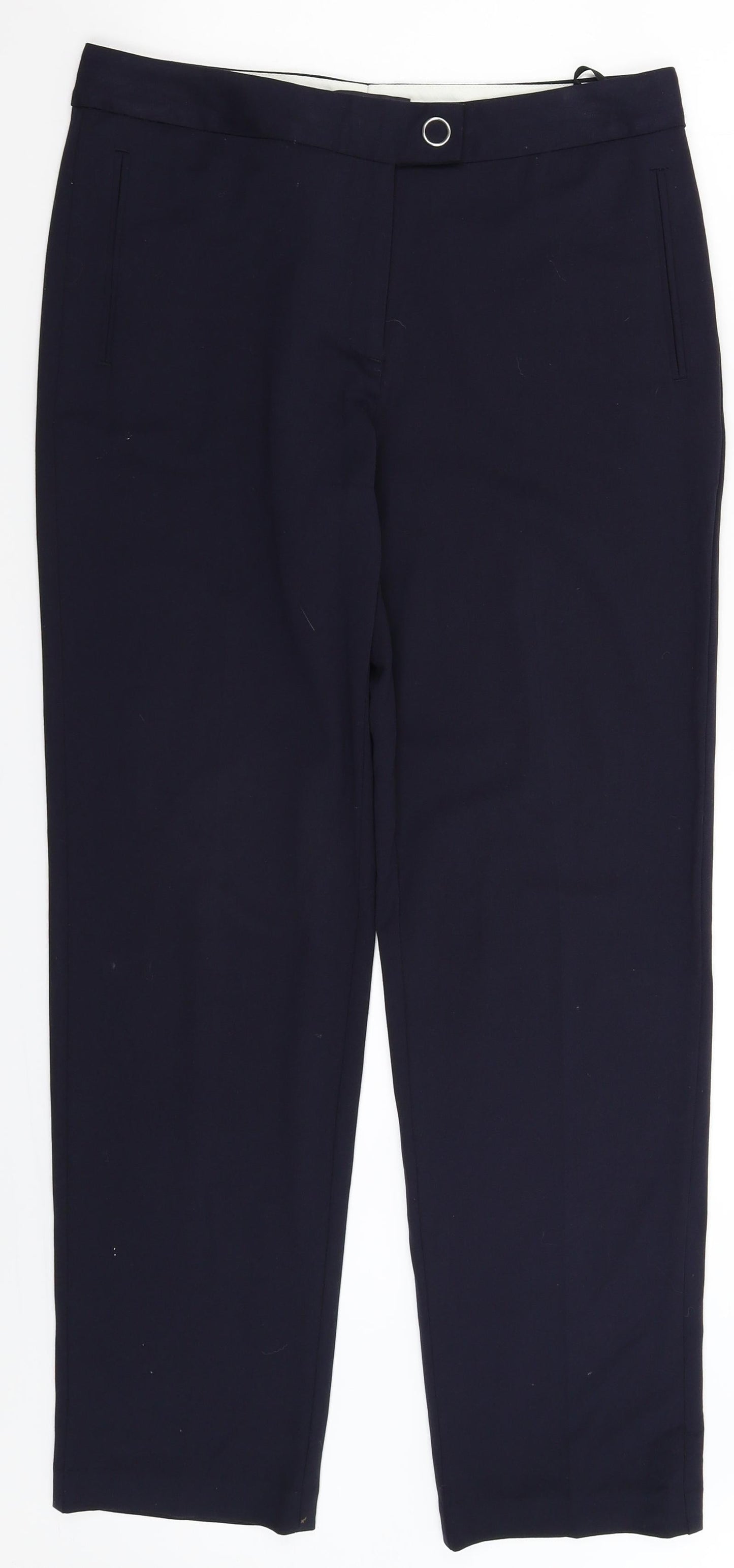 Womens UK Size 10 Marks and Spencer Regular Fit  Blue Trousers