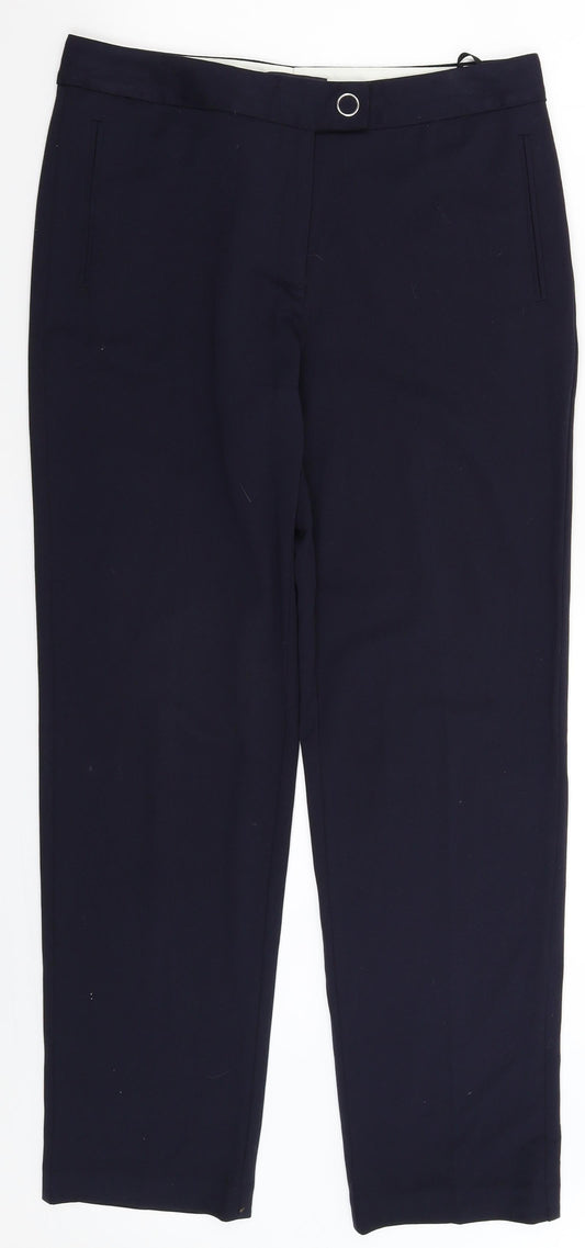 Womens UK Size 10 Marks and Spencer Regular Fit  Blue Trousers