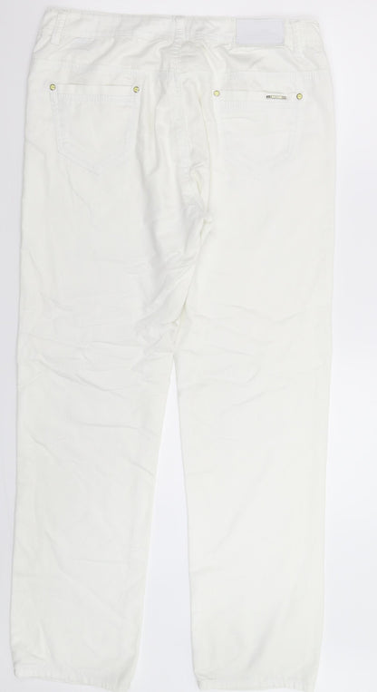 Best Fashion Womens White  Denim Straight Jeans Size 34 in L32 in