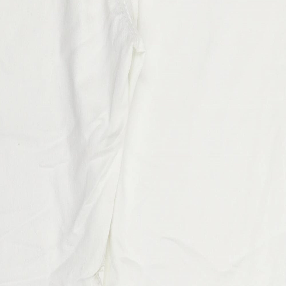 Best Fashion Womens White  Denim Straight Jeans Size 34 in L32 in