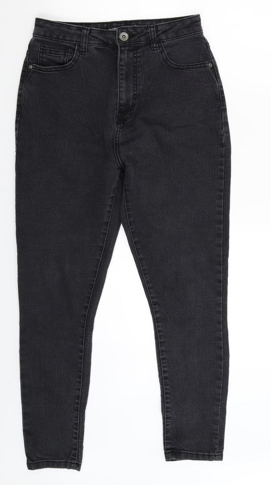 Boohoo Womens Black  Denim Skinny Jeans Size 10 L26 in