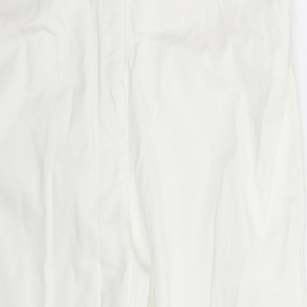 Bonmarché Womens White  Denim Cropped Jeans Size 14 L21 in