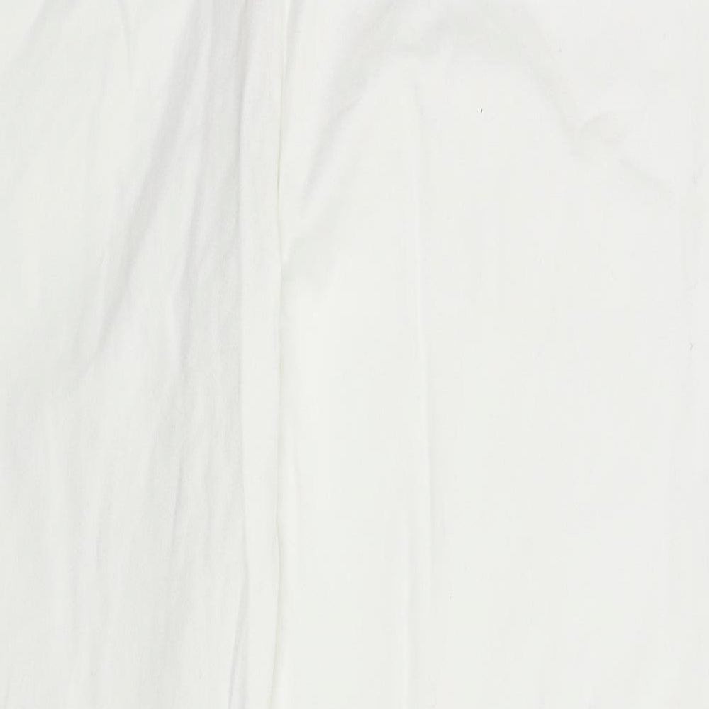 Bonmarché Womens White  Denim Cropped Jeans Size 14 L21 in