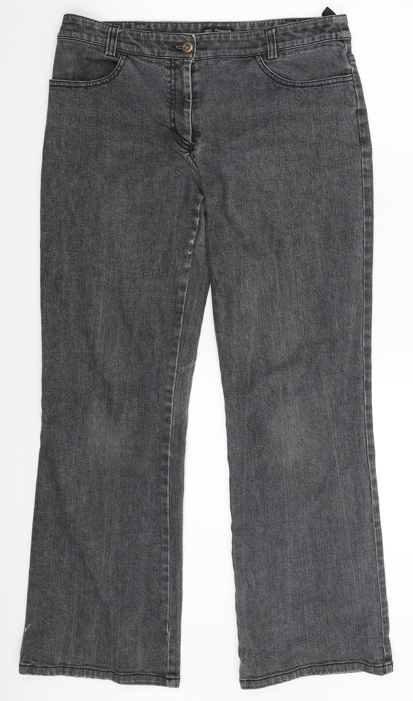 Womens UK Size 31 in Marks and Spencer Regular Fit Bootcut Black Jeans