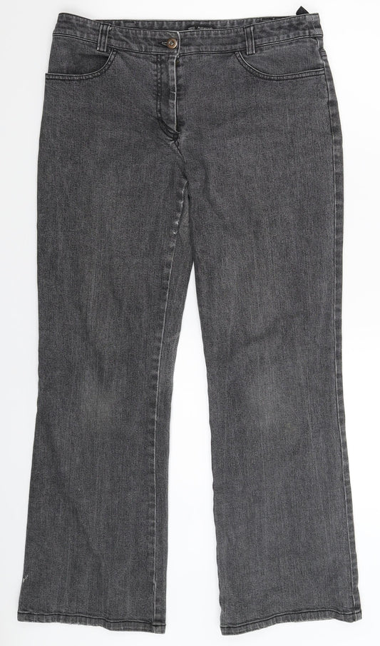 Womens UK Size 31 in Marks and Spencer Regular Fit Bootcut Black Jeans