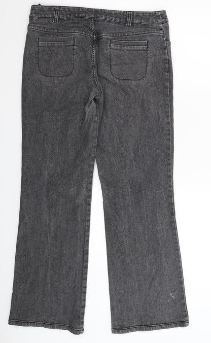 Womens UK Size 31 in Marks and Spencer Regular Fit Bootcut Black Jeans