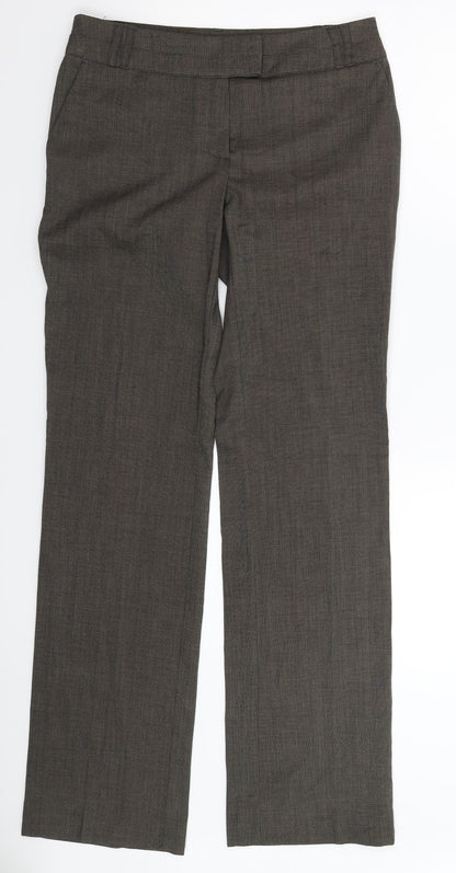 Womens UK Size 8 Preworn Slim Fit Dress Pants Grey Trousers