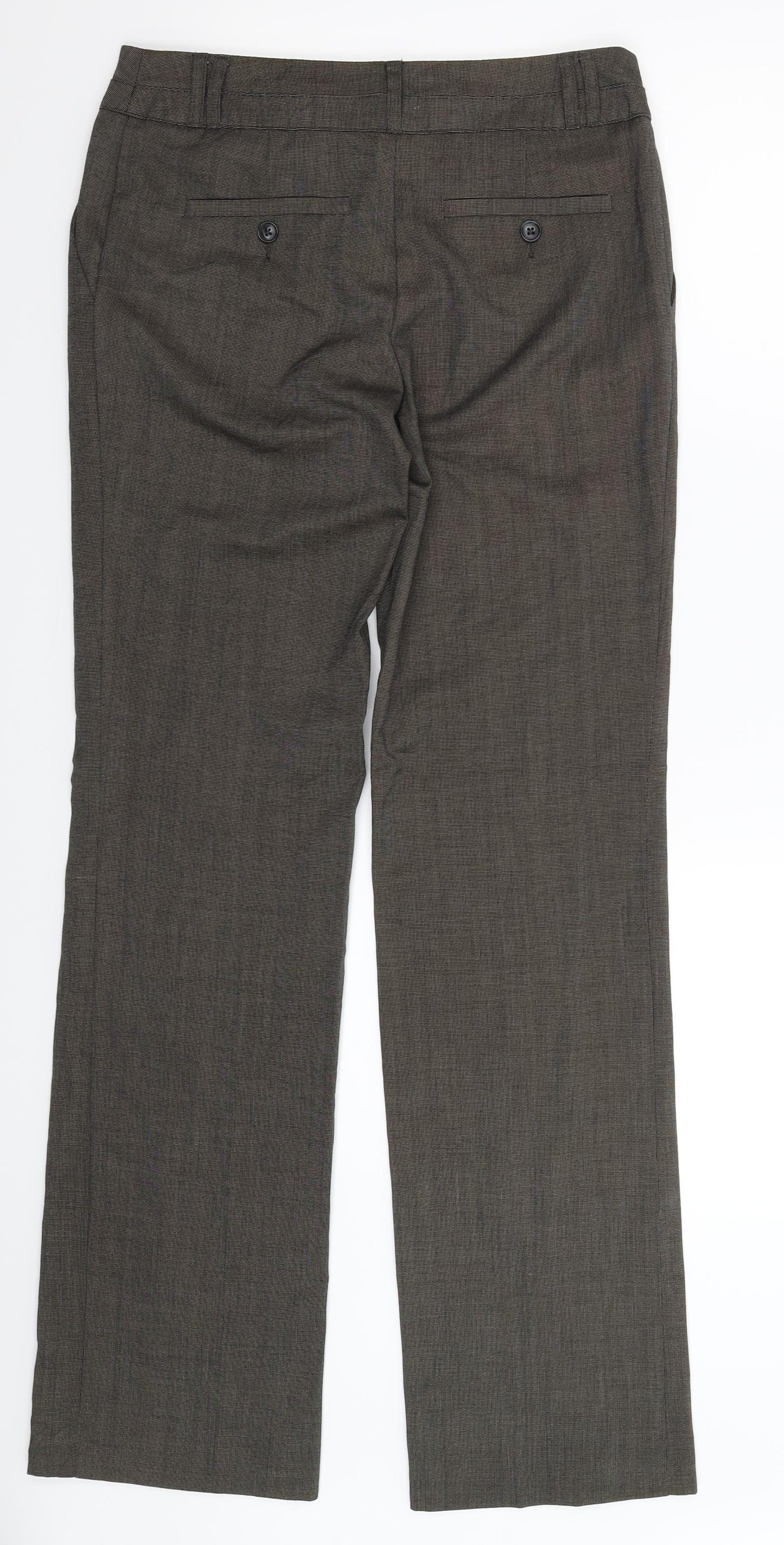 Womens UK Size 8 Preworn Slim Fit Dress Pants Grey Trousers