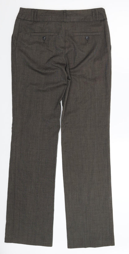 Womens UK Size 8 Preworn Slim Fit Dress Pants Grey Trousers