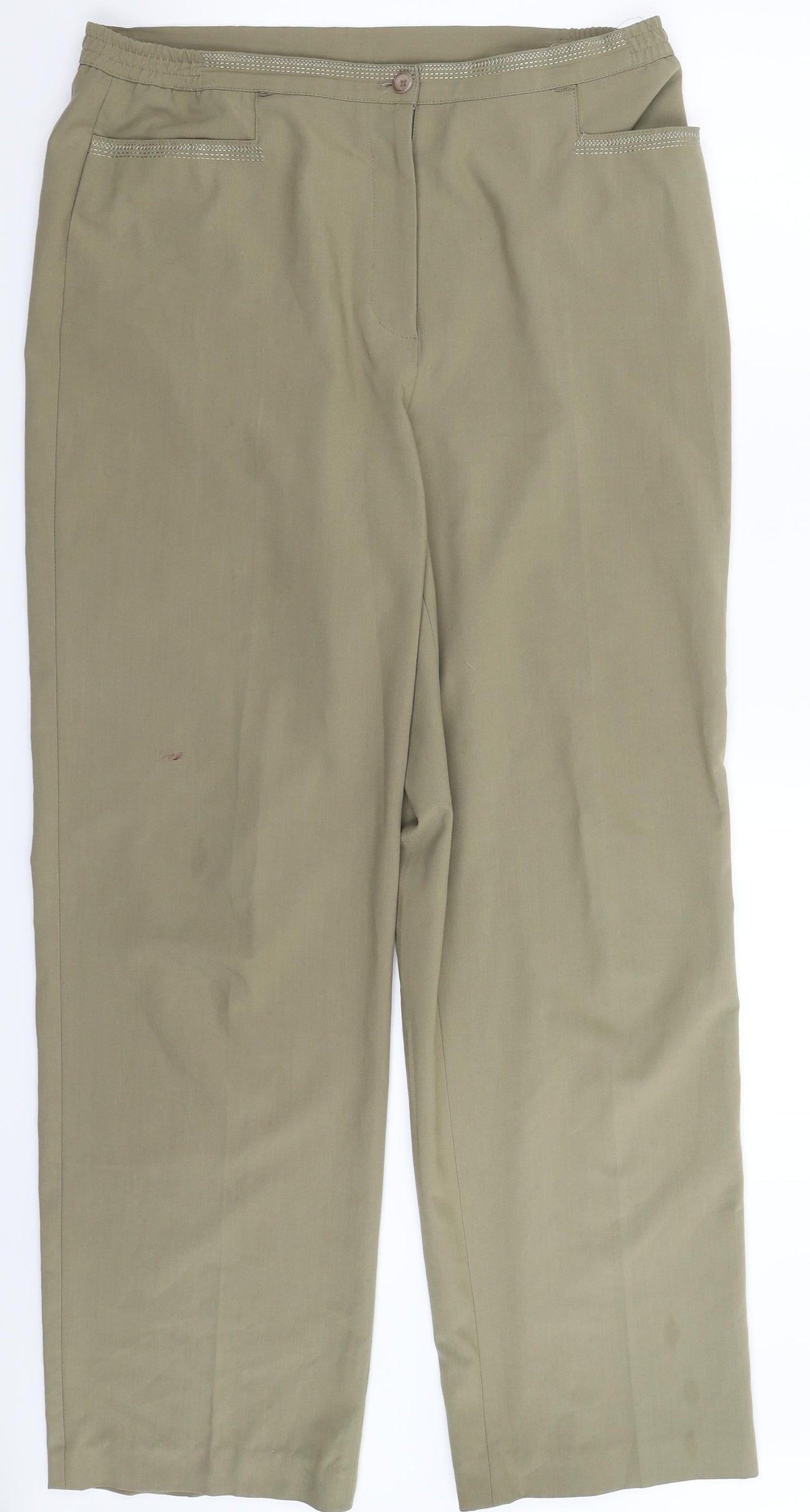 Womens UK Size 16 Oscar B Regular Fit  Beige Trousers