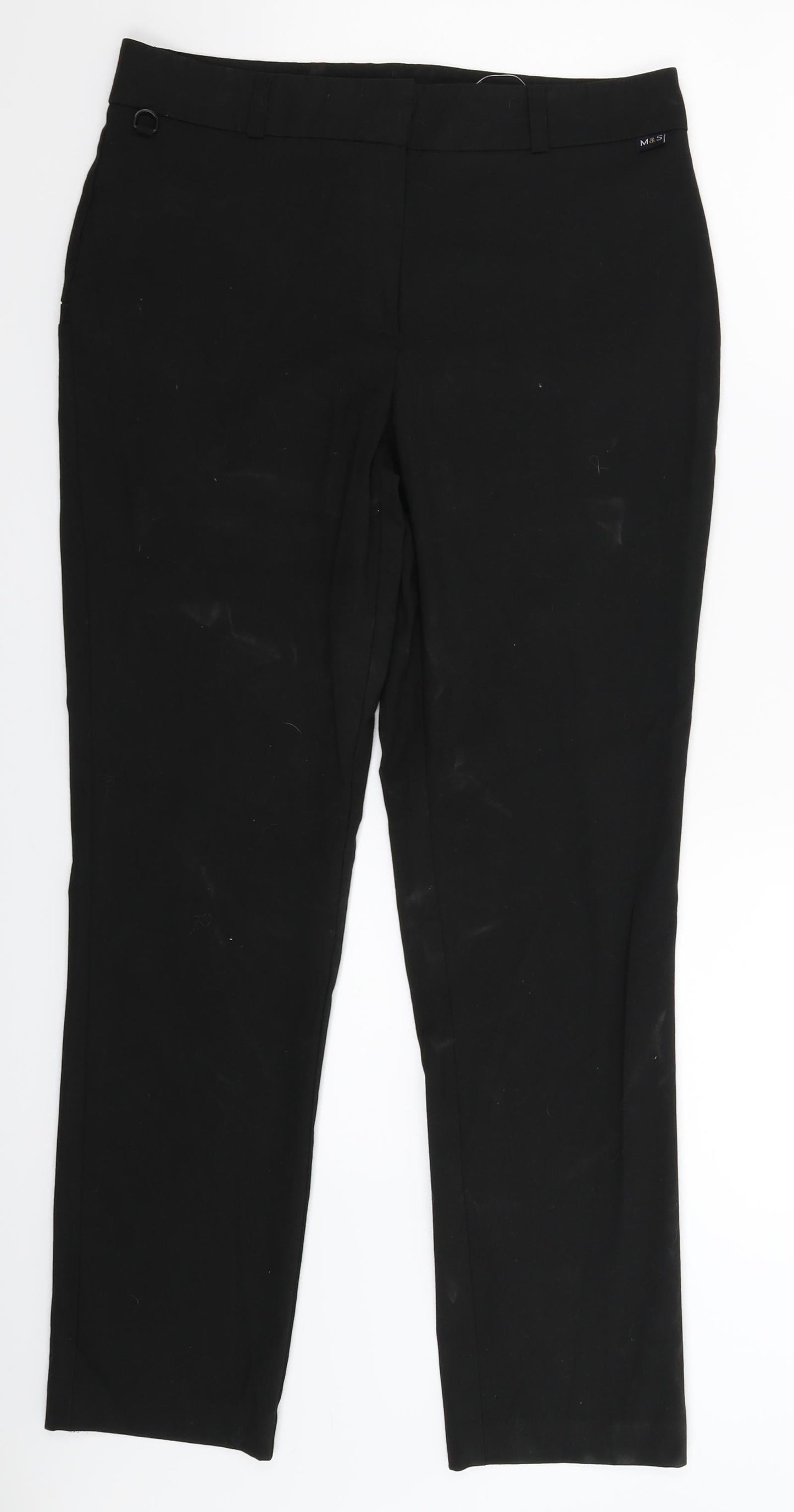 Womens UK Size 8 Marks and Spencer Extra-Slim Fit  Black Trousers
