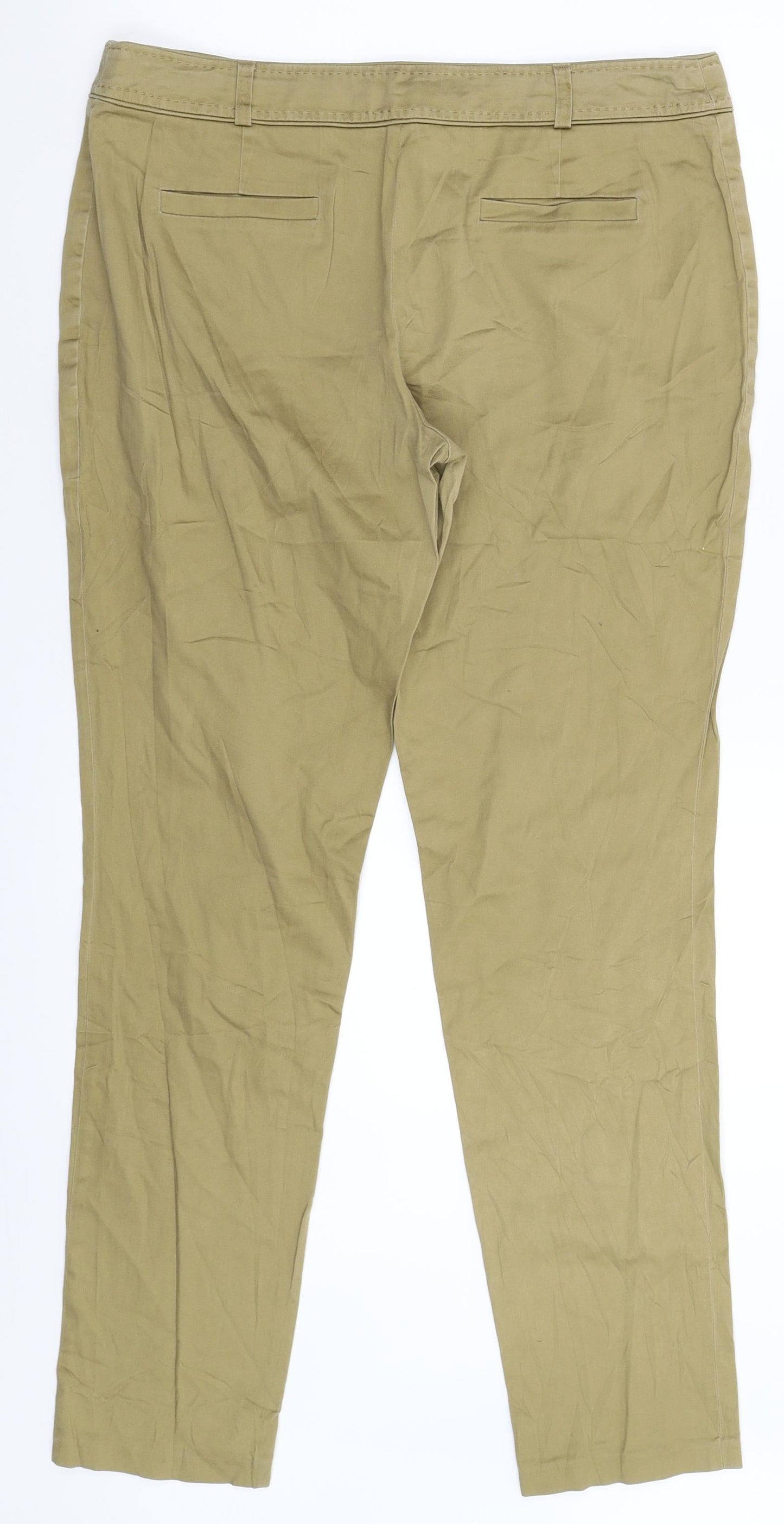 Womens UK Size 12 Atmosphere Extra-Slim Fit Chino Beige Trousers