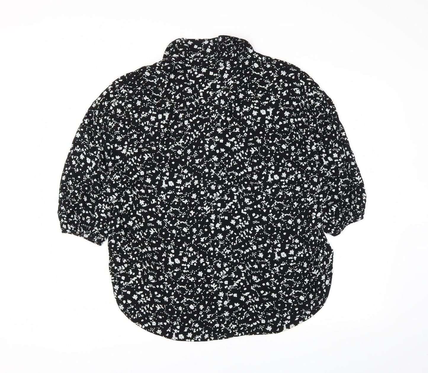 Womens UK Size 10 NEXT Black Basic Blouse