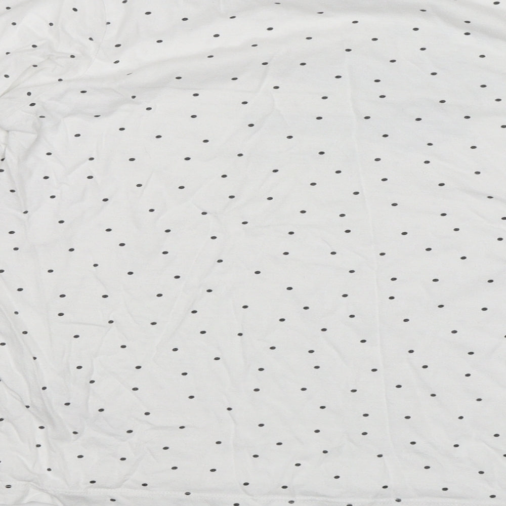 Primark Girls White Polka Dot  Basic T-Shirt Size 10-11 Years  - Selfie Queen