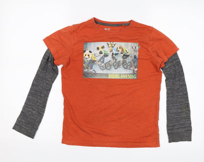 NEXT Boys Orange   Jersey Casual Size 9 Years  - Riding Awesome