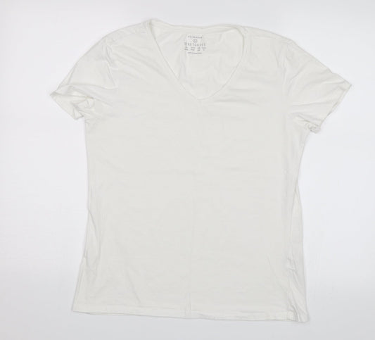 Primark Womens White   Basic T-Shirt Size L