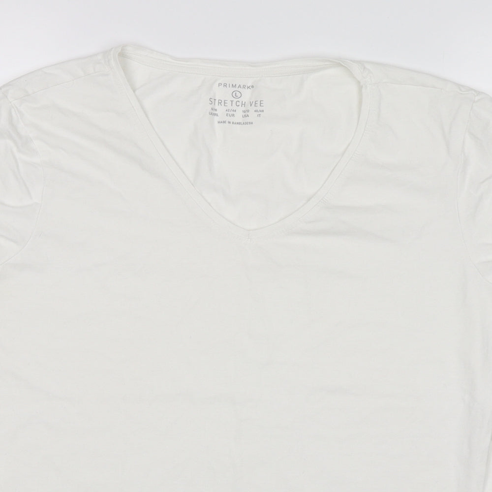 Primark Womens White   Basic T-Shirt Size L
