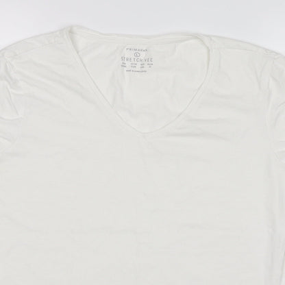 Primark Womens White   Basic T-Shirt Size L