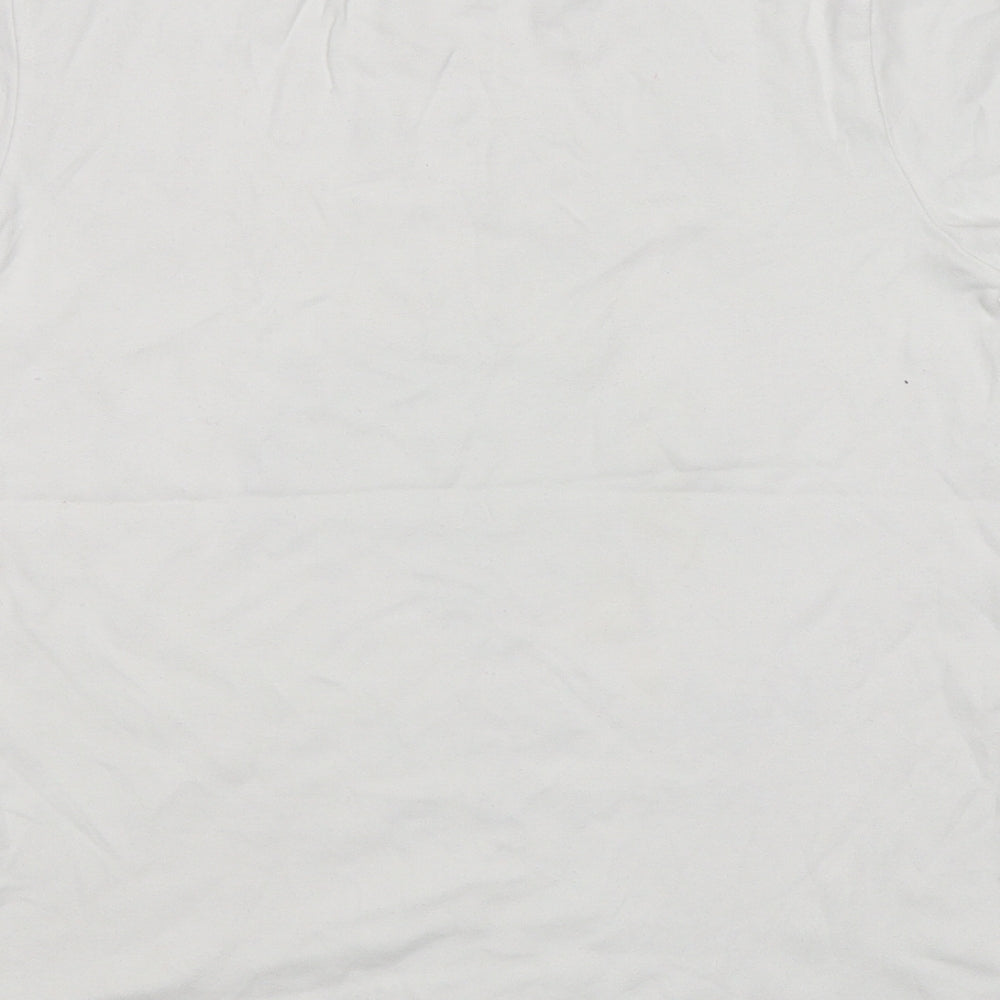 Preworn Boys White   Basic T-Shirt Size 9-10 Years  - Christmas