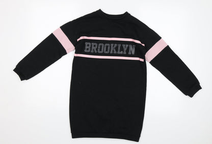 Primark Girls Black   Pullover Jumper Size 10-11 Years  - Brooklyn