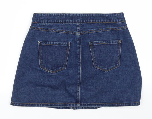 New Look Womens Blue  Denim Mini Skirt Size 10