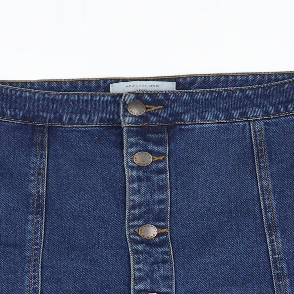 New Look Womens Blue  Denim Mini Skirt Size 10