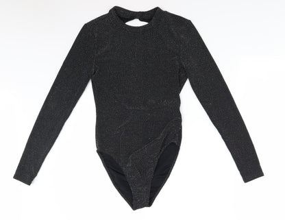 H&M Womens Black   Bodysuit One-Piece Size M  - Sparkly open back