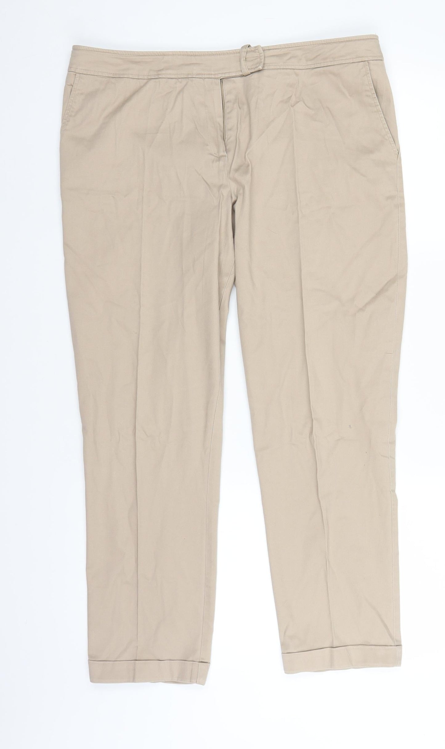 E-vie Womens Beige   Trousers  Size 14 L24.5 in
