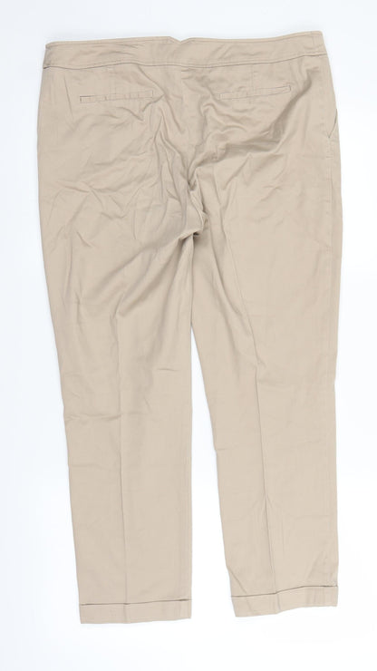 E-vie Womens Beige   Trousers  Size 14 L24.5 in