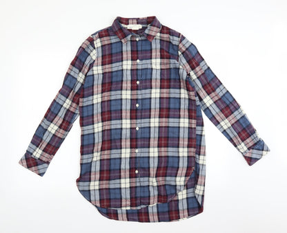 Womens UK Size 6 H&M Blue Basic Button-Up
