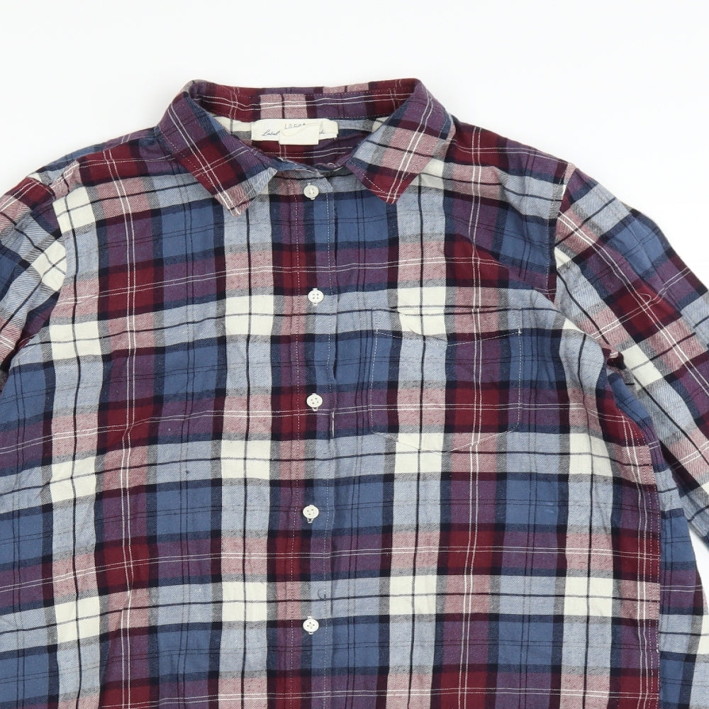 Womens UK Size 6 H&M Blue Basic Button-Up