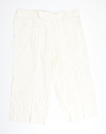 e. Womens White   Trousers  Size 28 L25 in