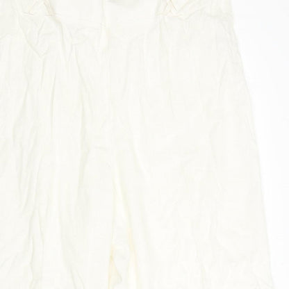 e. Womens White   Trousers  Size 28 L25 in