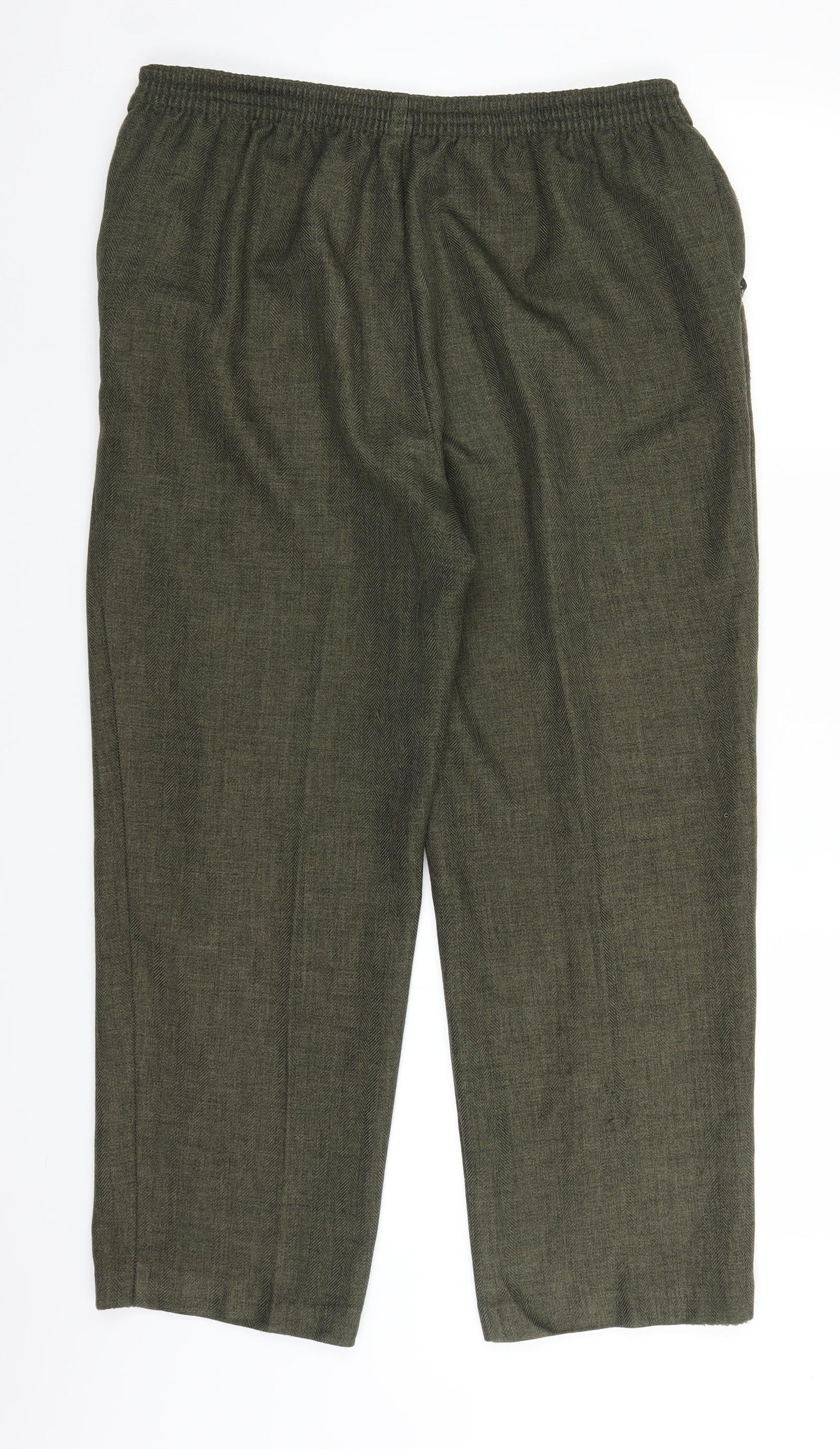Womens UK Size 16 Marks and Spencer Regular Fit  Green Trousers