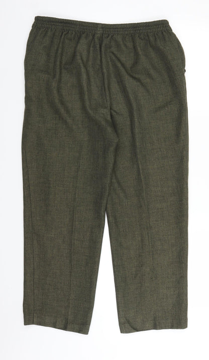 Womens UK Size 16 Marks and Spencer Regular Fit  Green Trousers