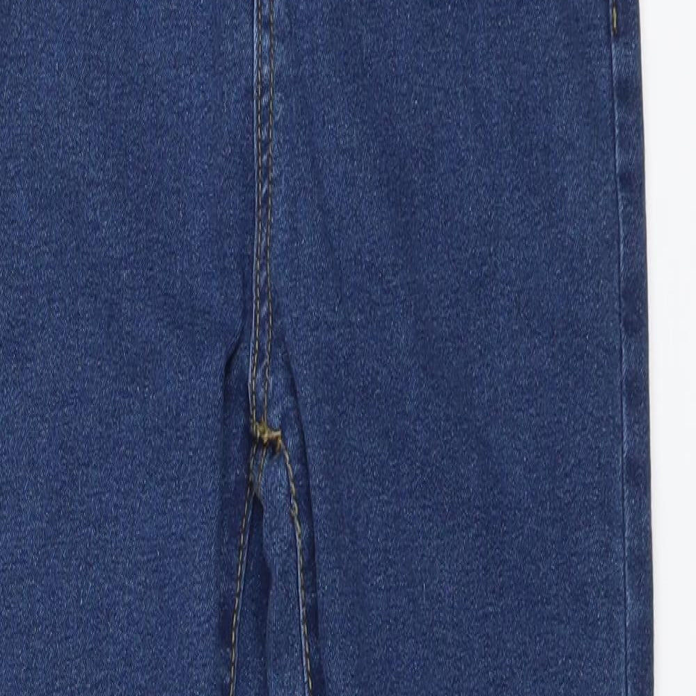 PRETTYLITTLETHING Womens Blue  Denim Straight Jeans Size 6 L27 in