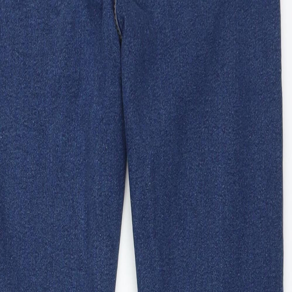 PRETTYLITTLETHING Womens Blue  Denim Straight Jeans Size 6 L27 in