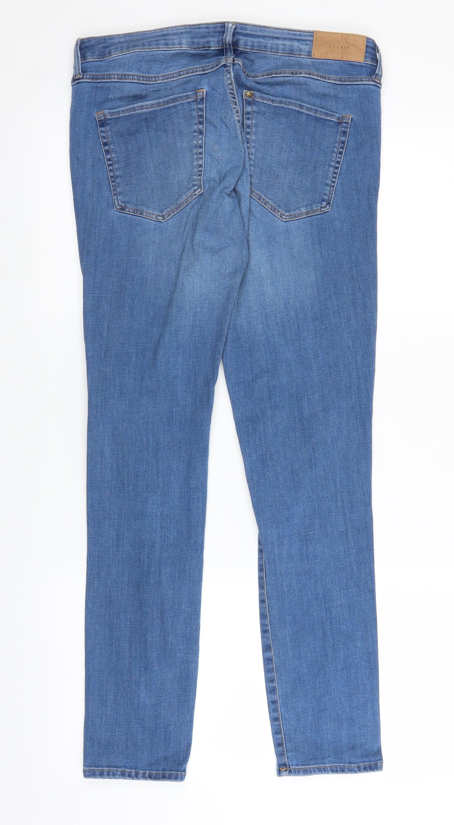 &Denim Womens Blue  Denim Skinny Jeans Size 32 in L28 in