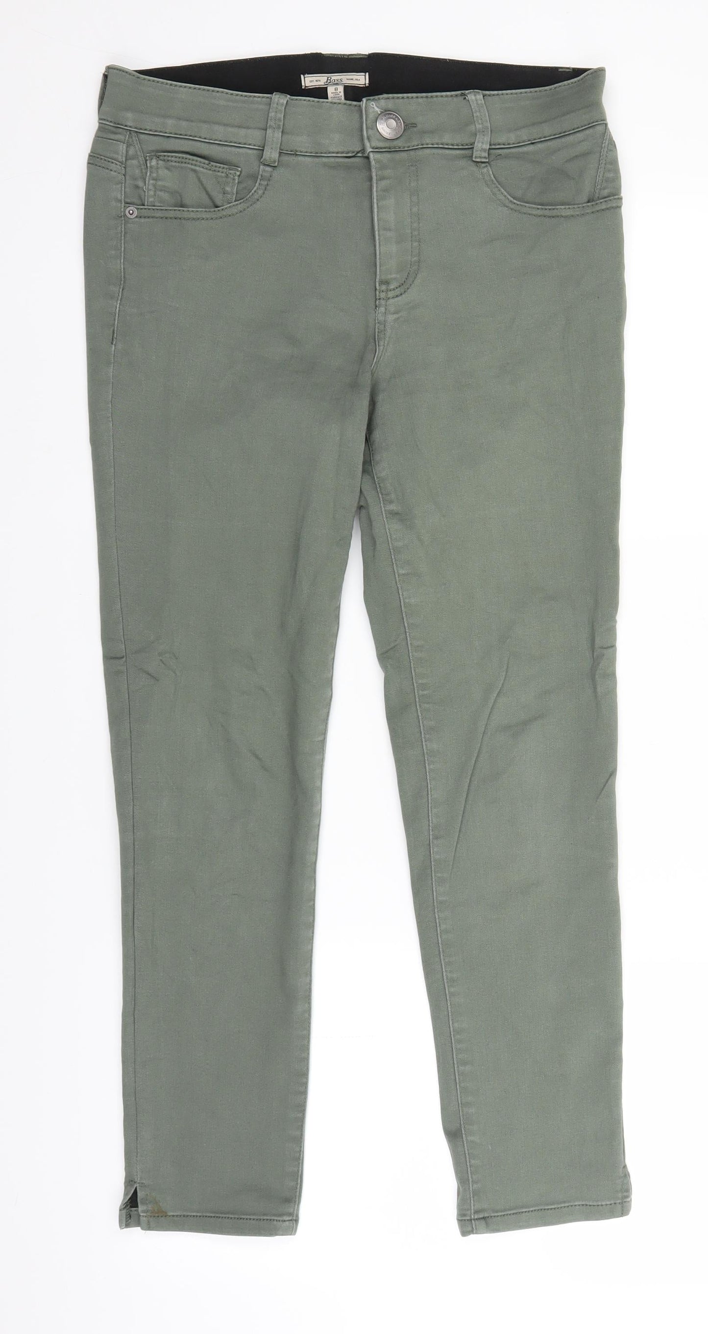 Bass Womens Green   Straight Jeans Size 8 L25 in