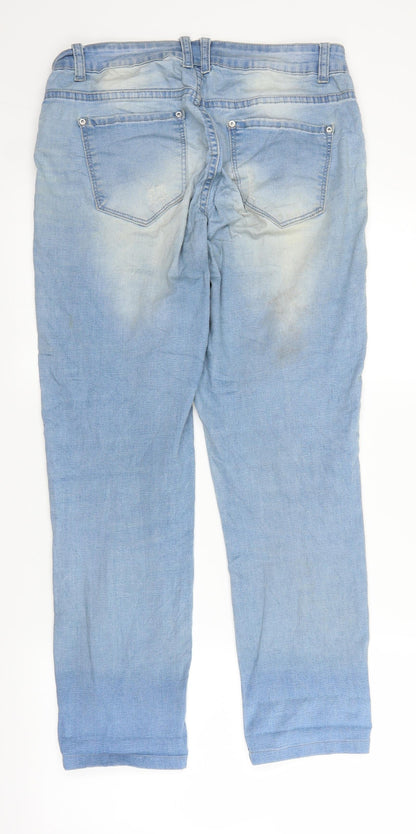 idodo Womens Blue  Denim Straight Jeans Size 12 L25 in