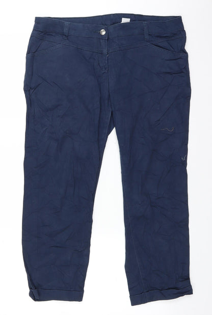 Womens UK Size 14 BPC Regular Fit Straight Blue Jeans